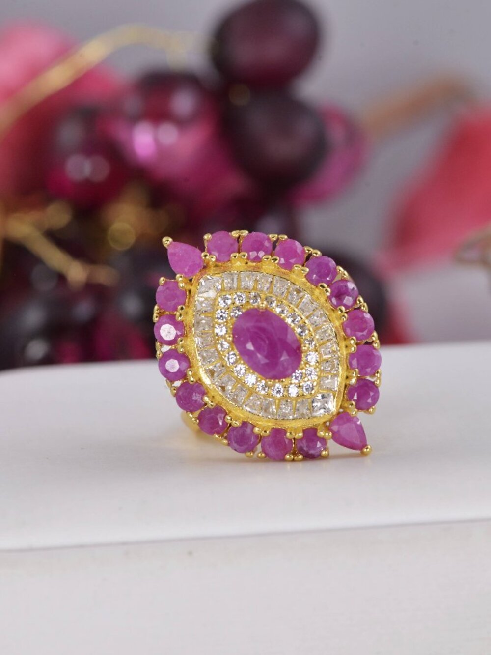 Genuine Natural Ruby Ring 925 Sterling Silver, sz 7